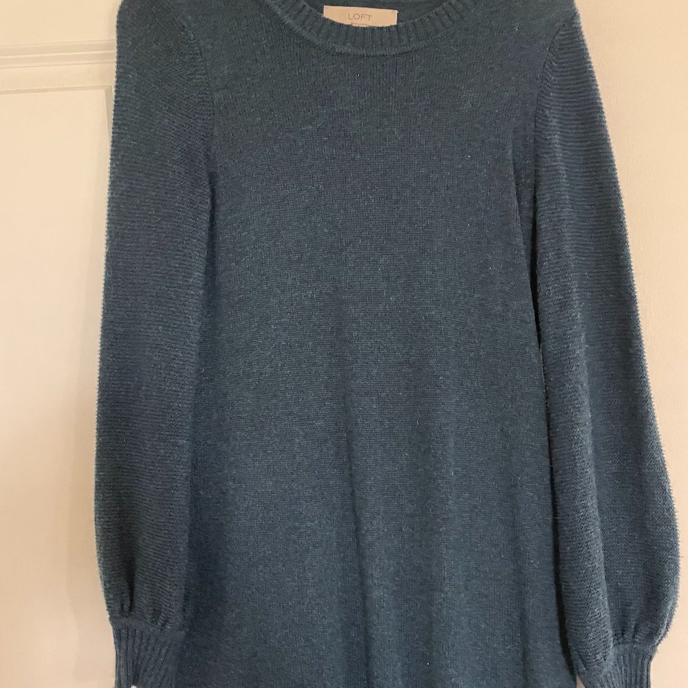 Loft Navy Blue Sweater Dress - size small
